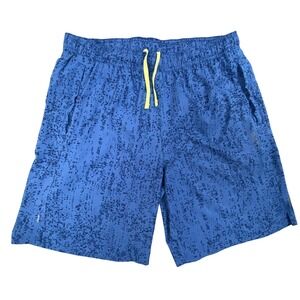 Skora Mens M Shorts Blue Qwick-Dry Patterned Athletic Running Gym Workout